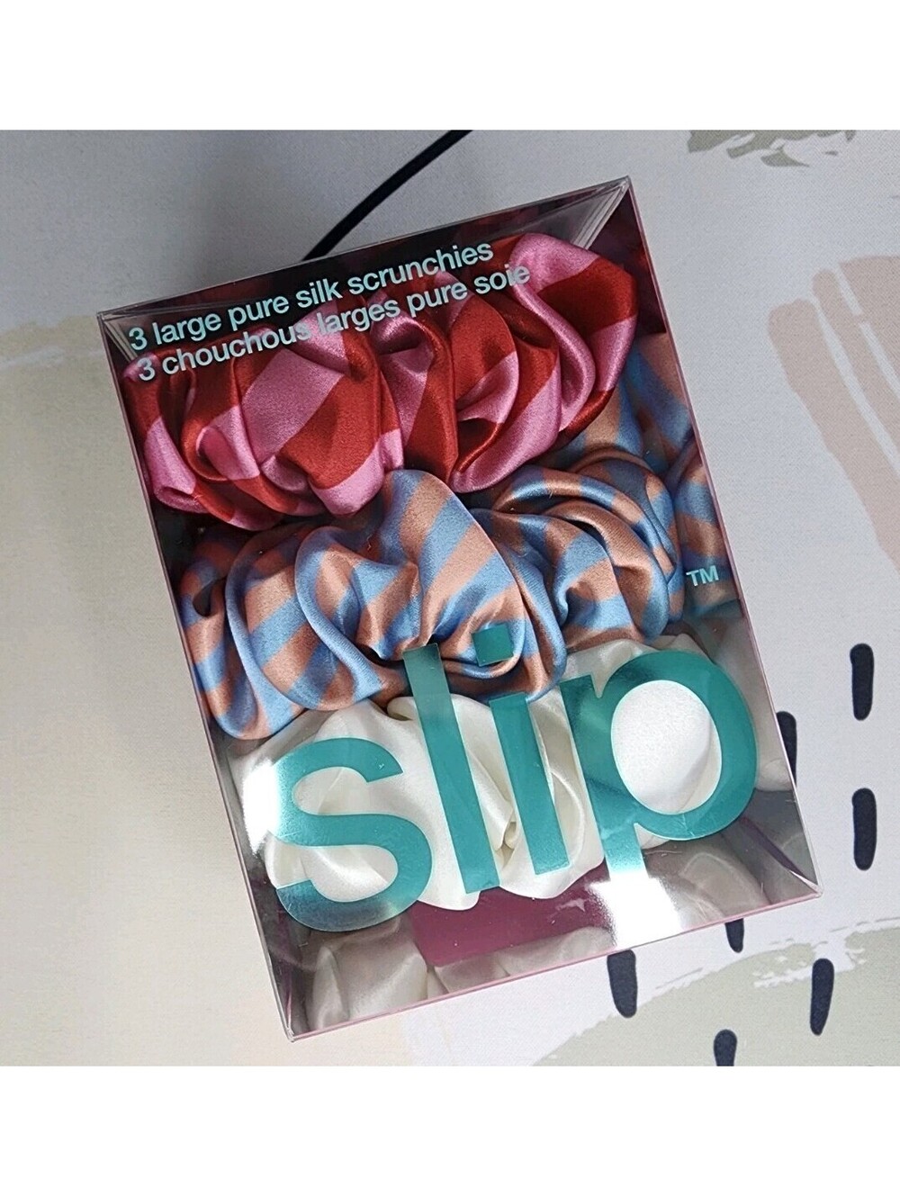 Slip Set of 3 Large Pure Silk Scrunchies - Multi Color